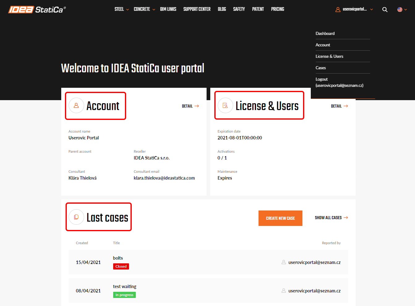 Experience the IDEA StatiCa User portal IDEA StatiCa
